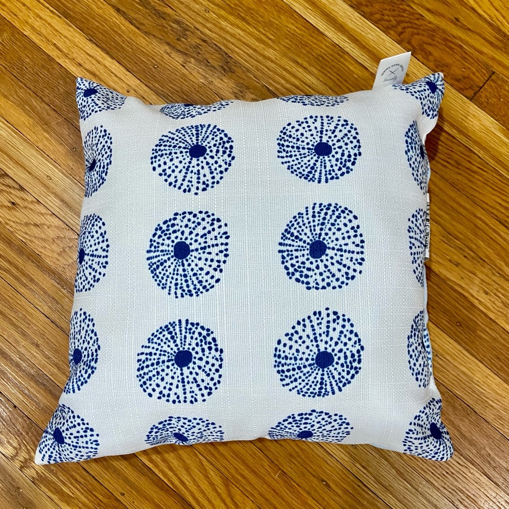 Sea Urchin (indoor) Throw Pillow size 12” X 12” brand is Sewing Down South.